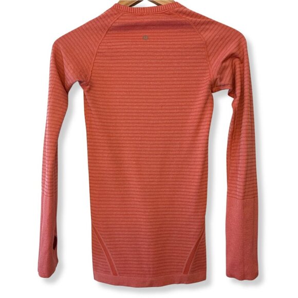 🧡 Lululemon Swiftly Tech Long Sleeve Crew | Seamless Thumbhole Top | Coral Pink - Picture 3 of 6